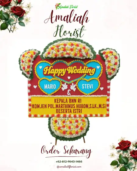 Papan Bunga Pernikahan Mandung